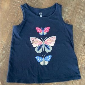 Gap kids navy butterfly tank